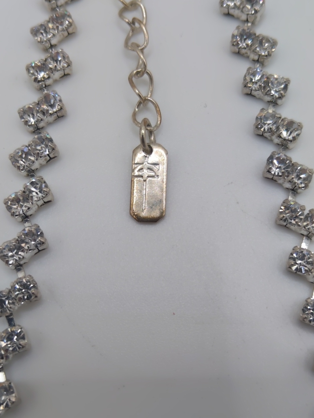 Christina's Collection Clear Rhinestone Statement Necklace - Picture 4 of 4